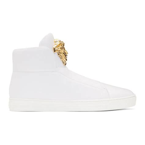 versace white tracksuit|versace men's sneakers for sale.